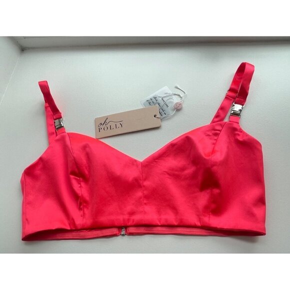 Oh Polly strappy top Size new with tags. Neon pink size 10: - Picture 1 of 4